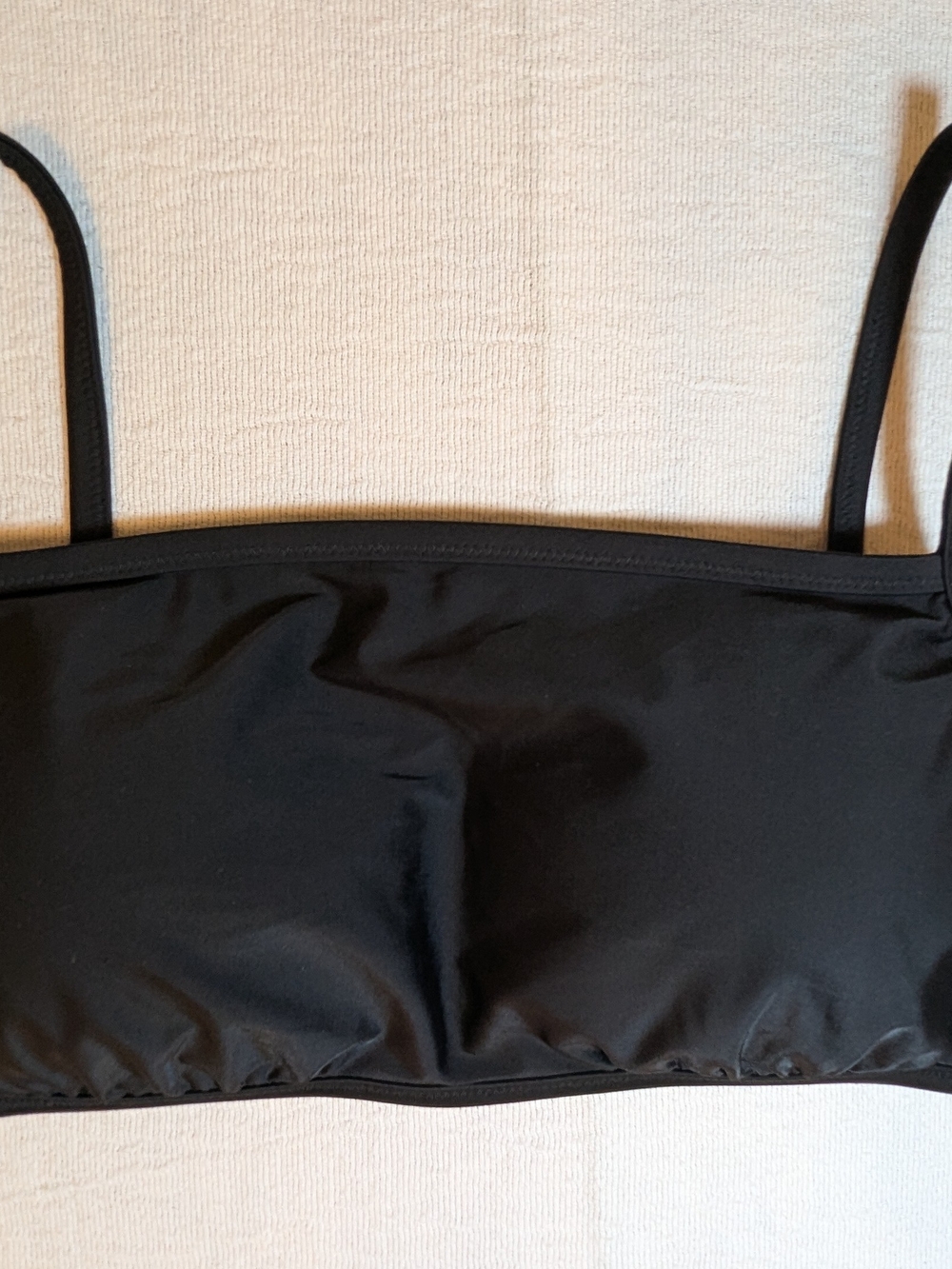 J. Crew Black Bandeau Top with Thin Straps